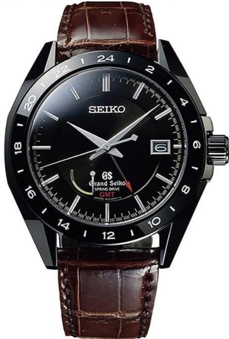 Grand Seiko Sport Collection 9R Spring Drive GMT Black-Ceramic SBGE037 Replica Watch